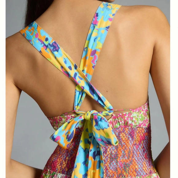 Anthropologie Plenty by Tracy Reese Cinched Tie-Back Romper - Picture 3 of 7